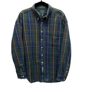 Baxter Natural Clothing Co Men's XL Flannel Shirt Green Plaid Work Heavy Shacket